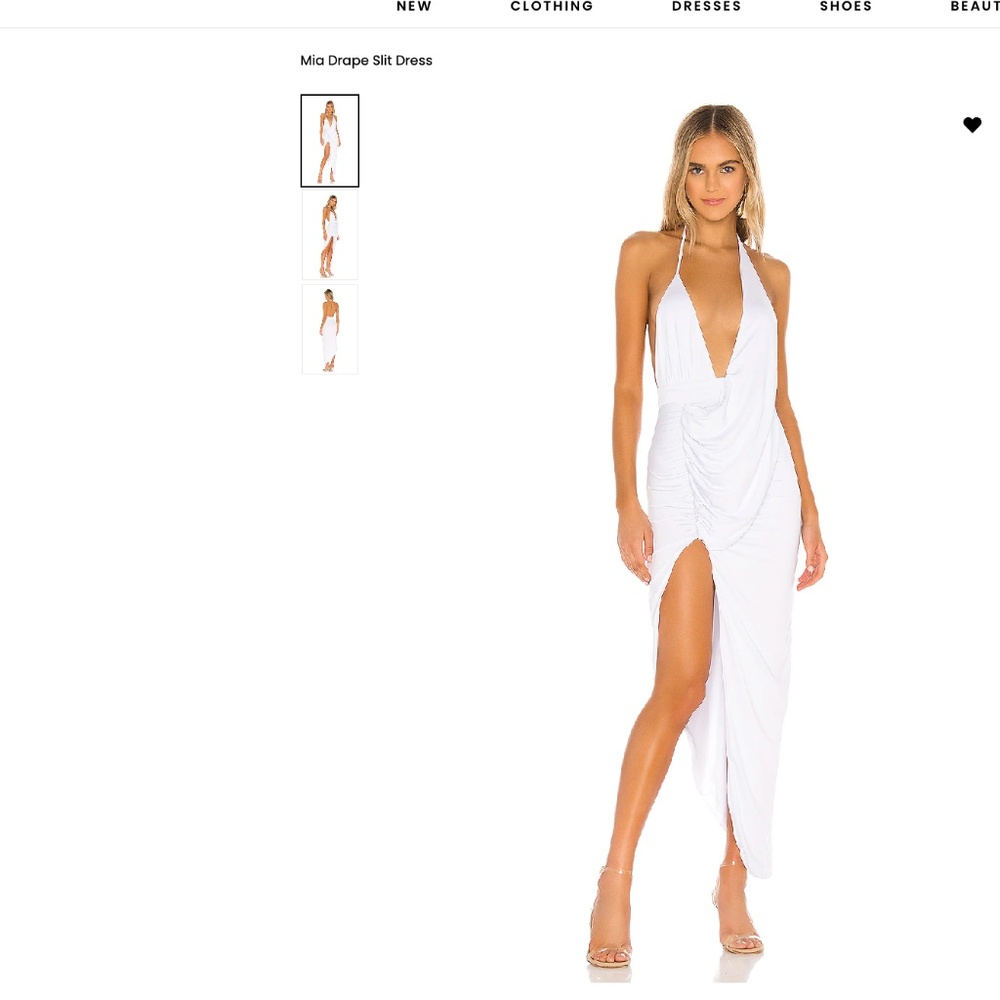 White, slit open back dress, Superdown, Size X, Worn Once